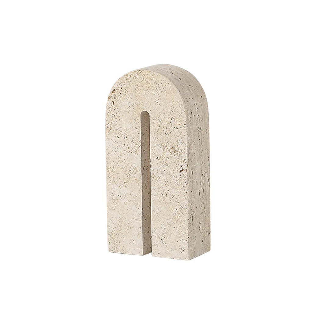 Showcasing Panilo Arch Decorative Marble Sclupture A - Yellow FB-T2208A  by Calibre Furniturs