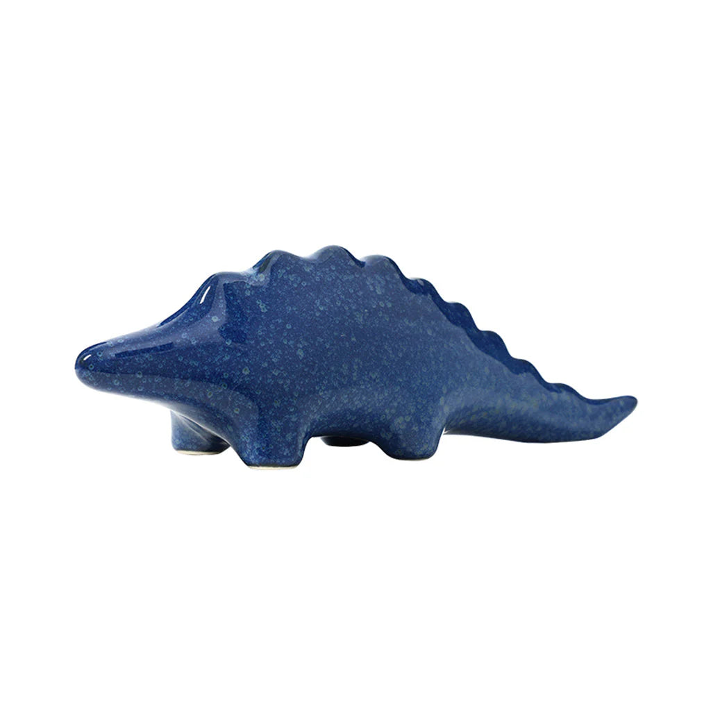 Showcasing Palelo Blue Glaze Ceramic Stegosaurus FD-D25006  by Calibre Furniturs