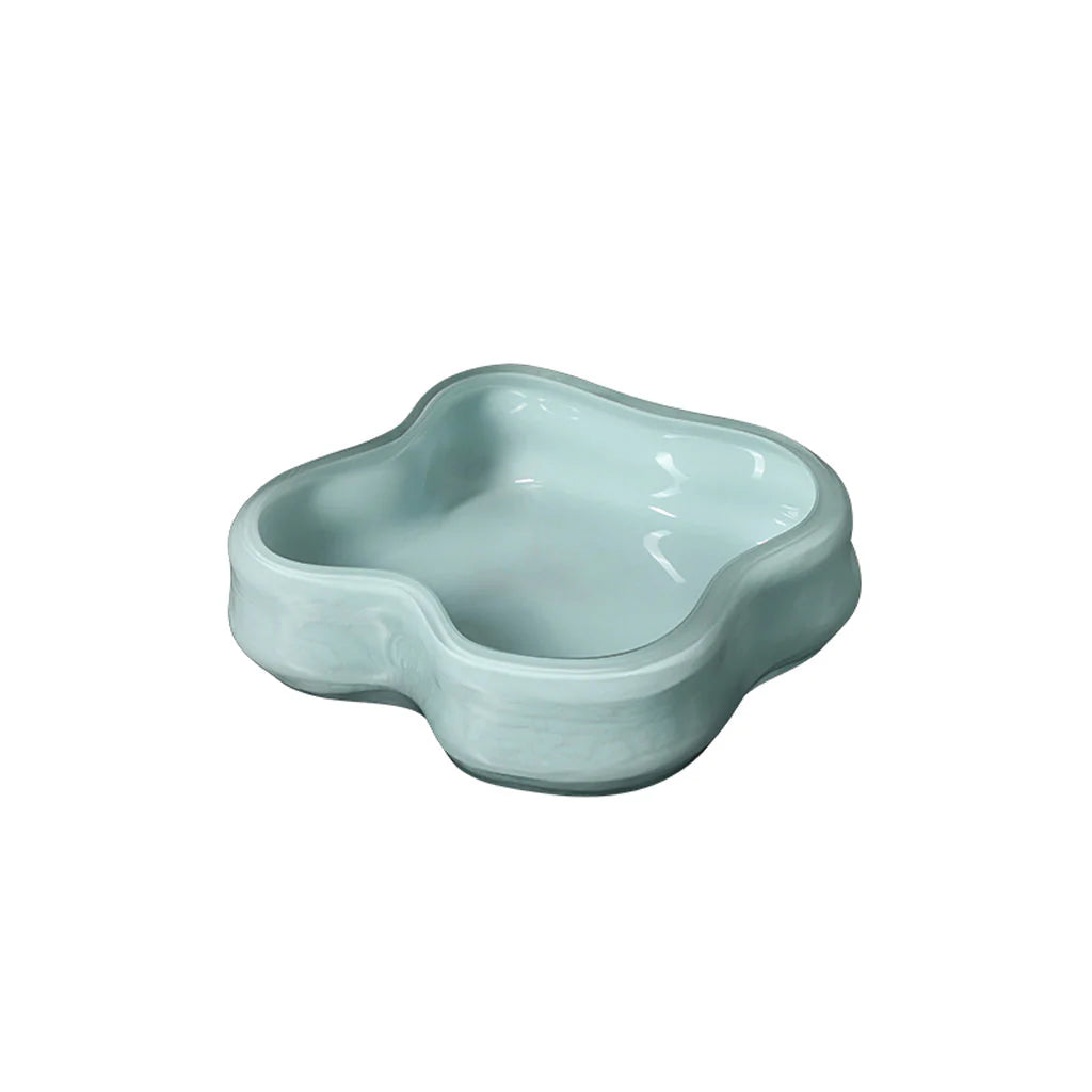 Showcasing Daperia Glass Petal Plate B - Blue FB-E25010B  by Calibre Furniturs