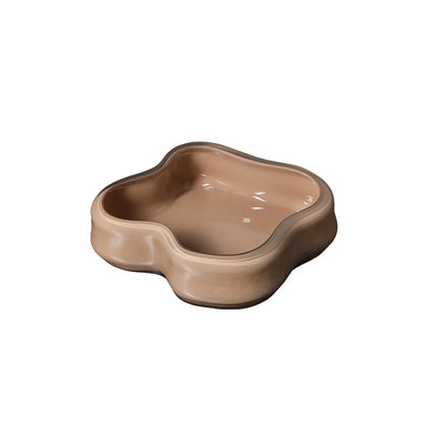 Showcasing Necora Glass Petal Plate B - Coffee FB-E25011B  by Calibre Furniturs