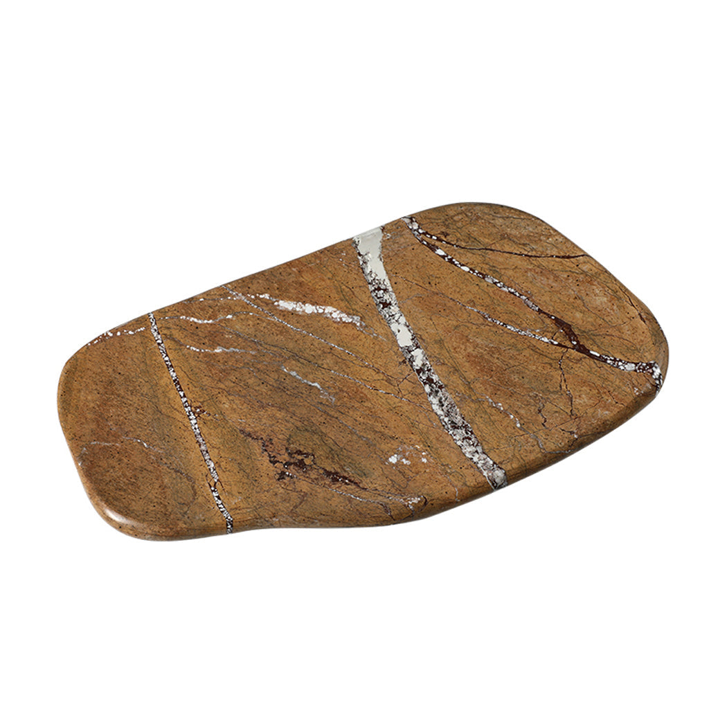 Simple Marble Plate - Coffee