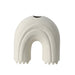 Showcasing Nelunilo Ceramic Curved Arch Ornament - White FD-D25011  by Calibre Furniturs