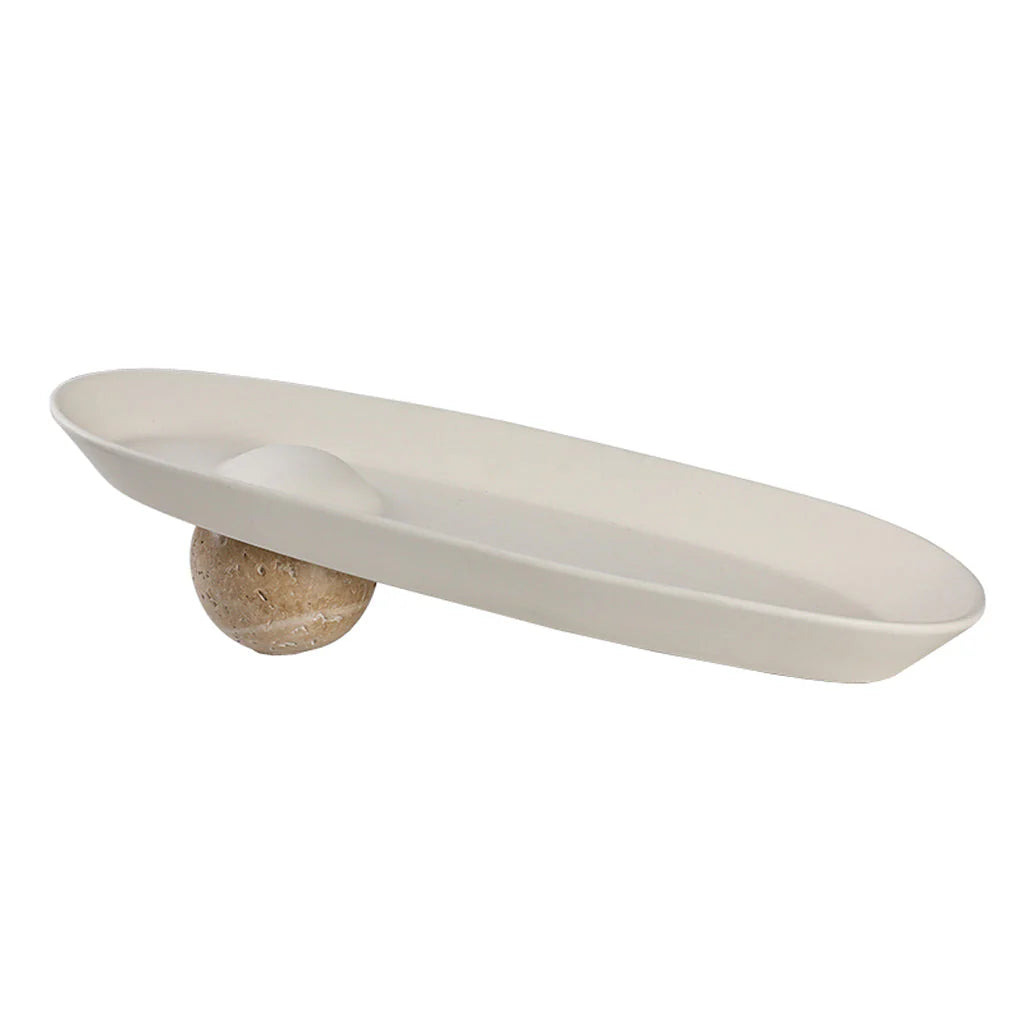 Showcasing Ricora Ceramic Long Ball Plate FD-D24003A  by Calibre Furniturs