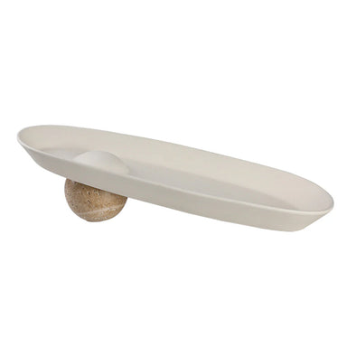 Showcasing Ricora Ceramic Long Ball Plate FD-D24003A  by Calibre Furniturs