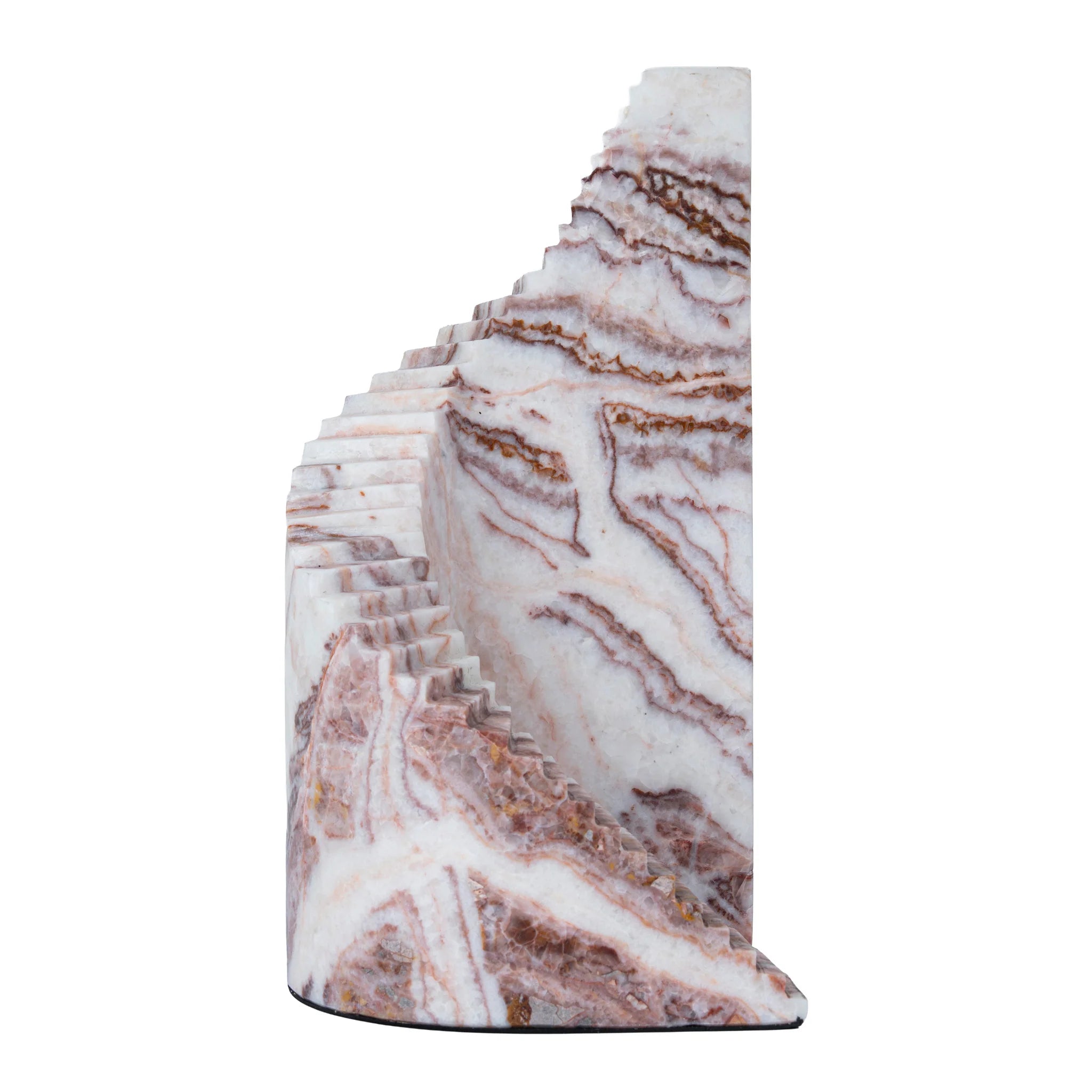 Showcasing Divavela Step Marble Sculpture - Red Ochre AC12531-KM  by Calibre Furniturs