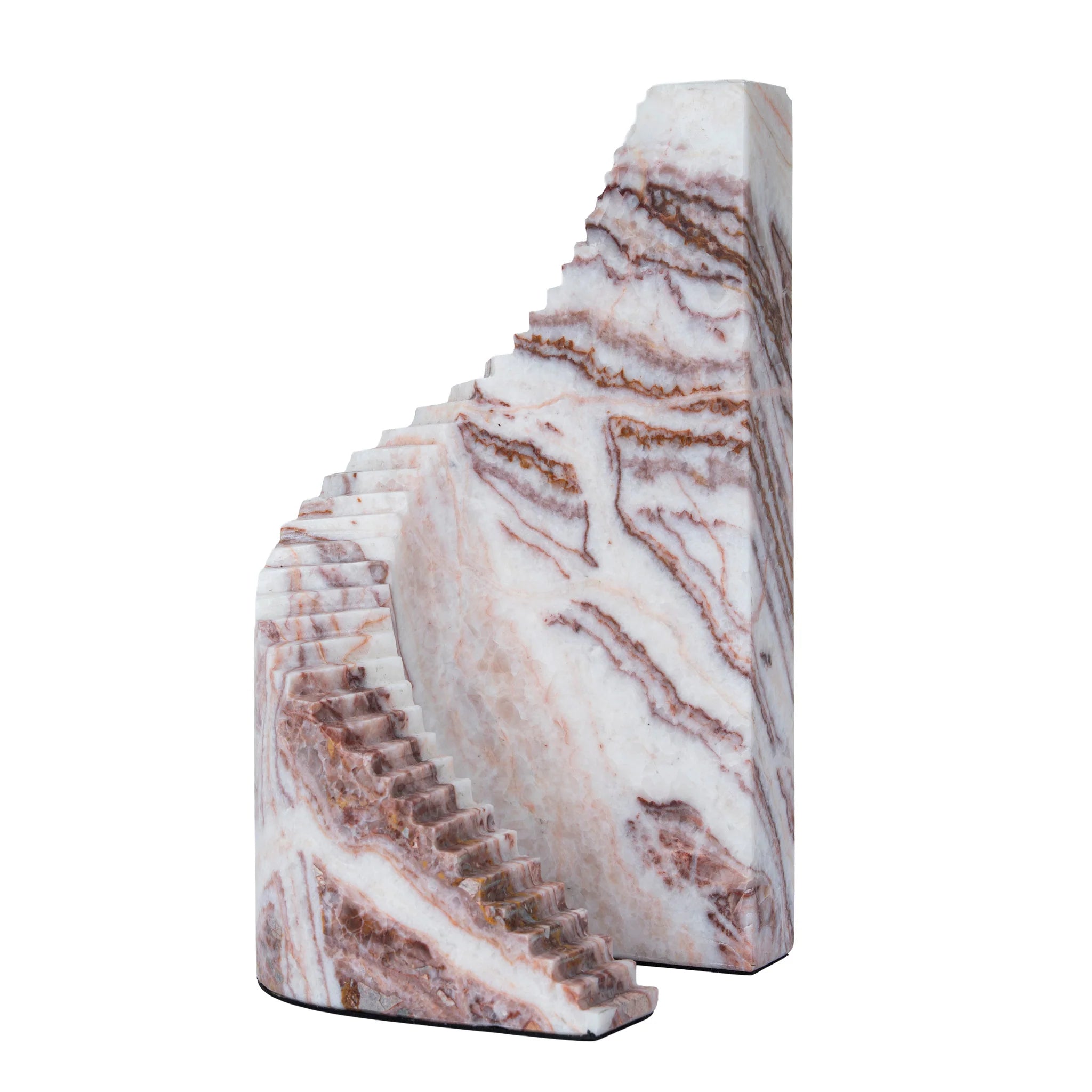 Showcasing Divavela Step Marble Sculpture - Red Ochre AC12531-KM  by Calibre Furniturs