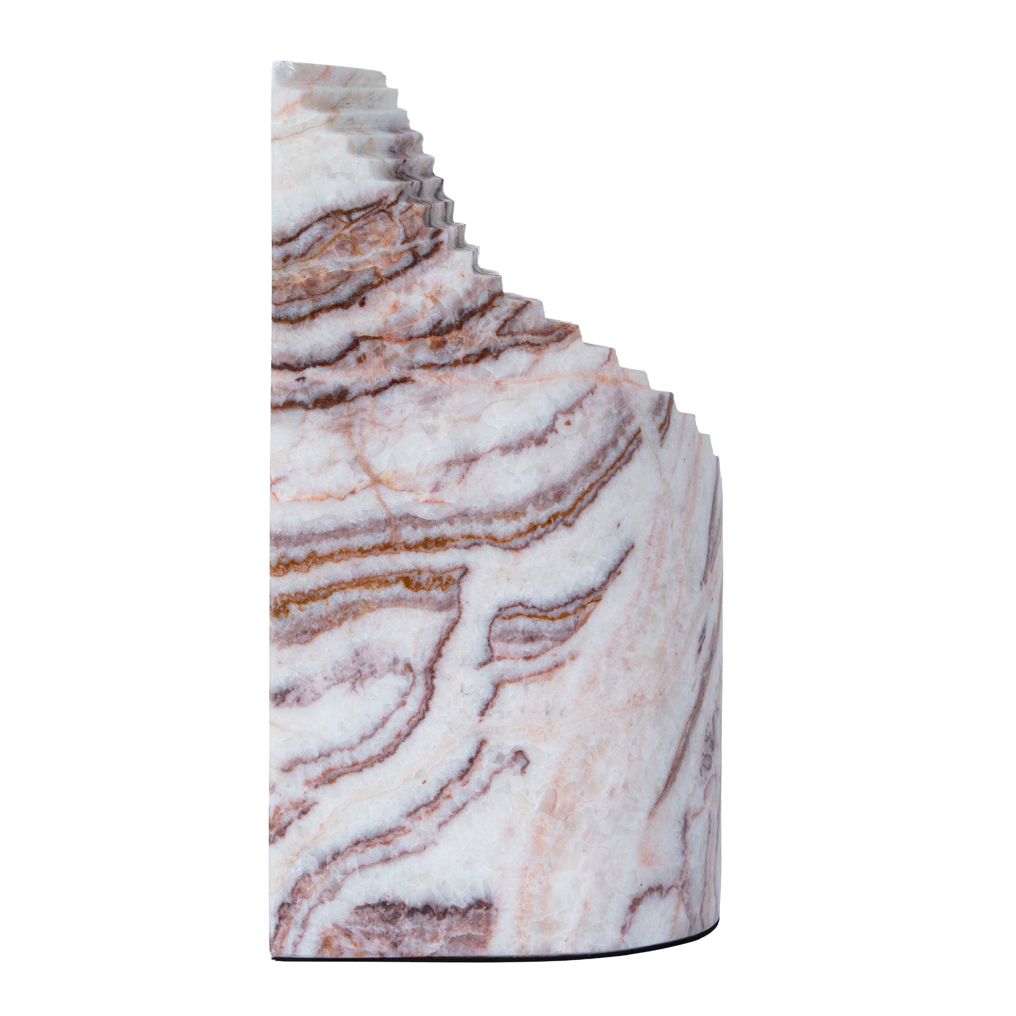 Step Marble Sculpture - Red Ochre