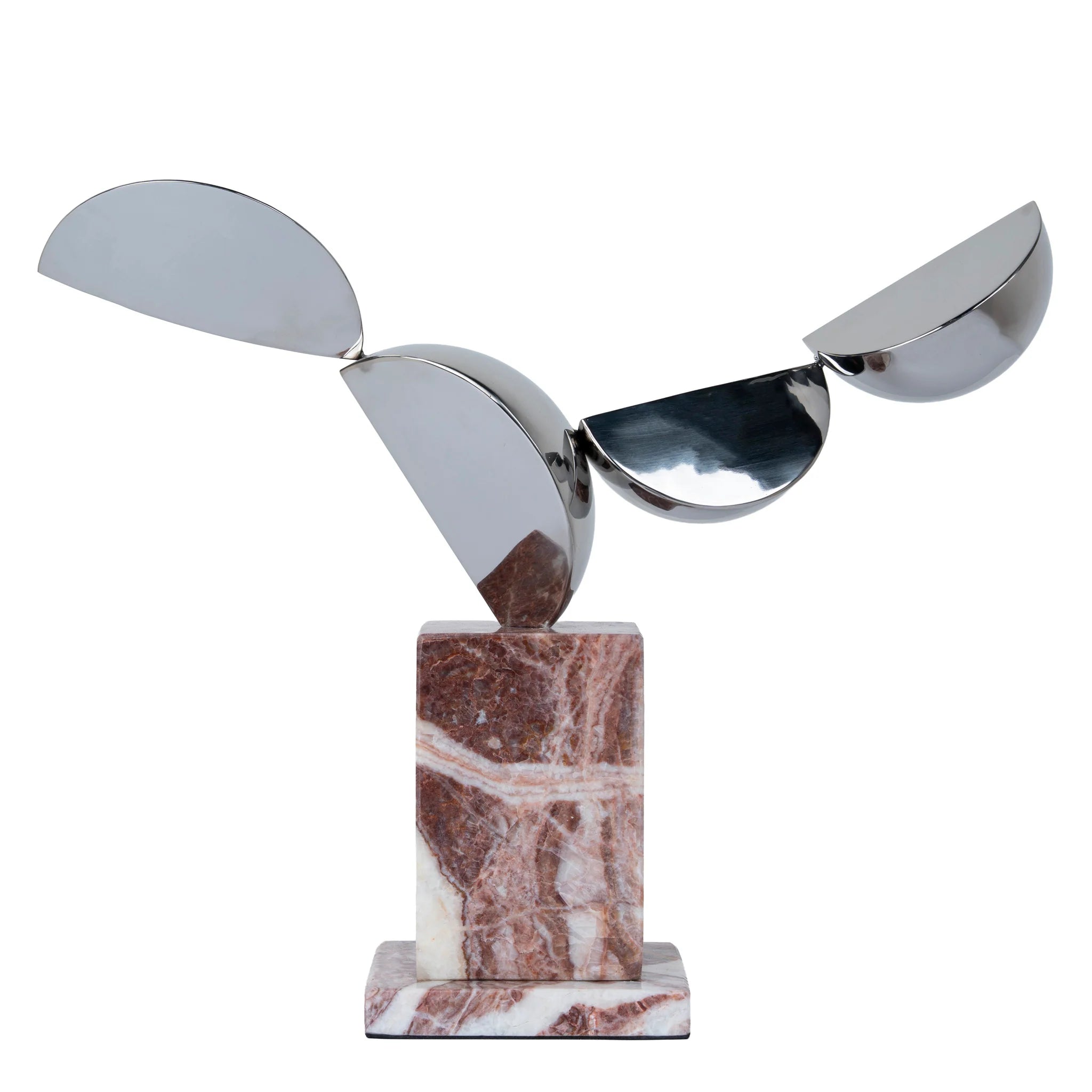 Periro Silver Winged Sculpture - Red Ochre