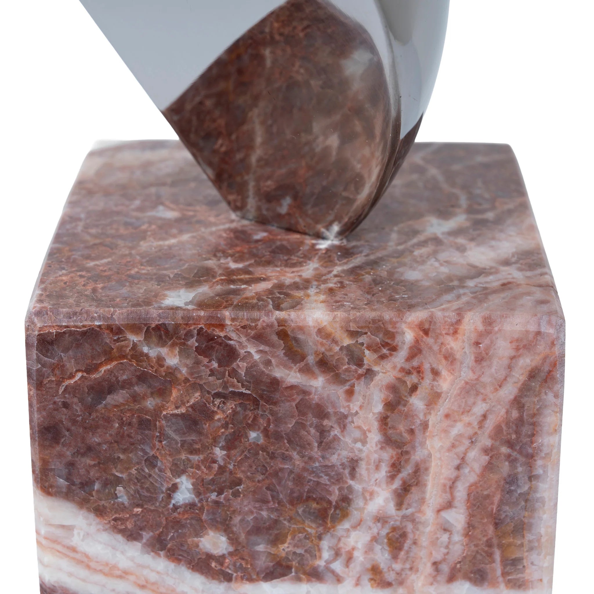 Periro Silver Winged Sculpture - Red Ochre