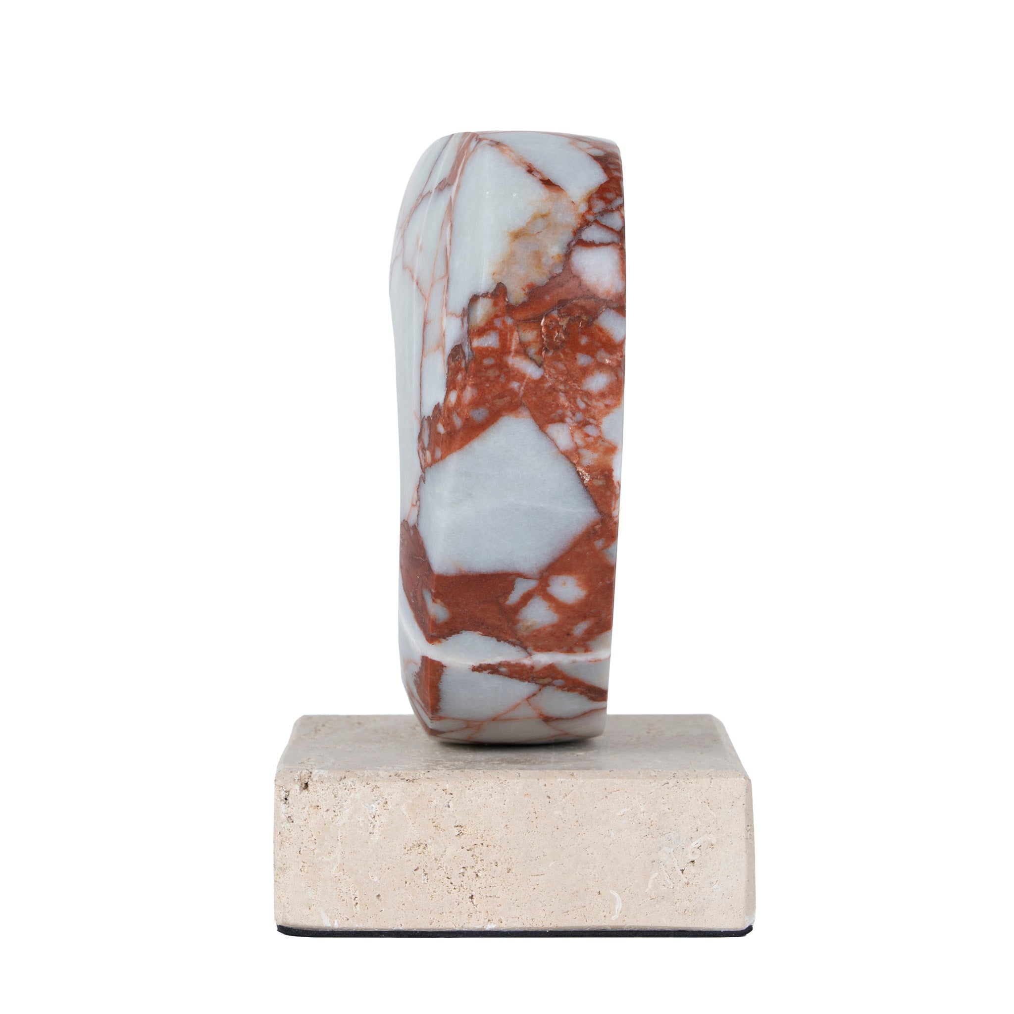 CAC12536-KM Halo Marble Sculpture - Bulgari Red