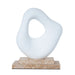 Showcasing Misitala Organic Shape Marble Sculpture - Clay White AC12537-KM  by Calibre Furniturs