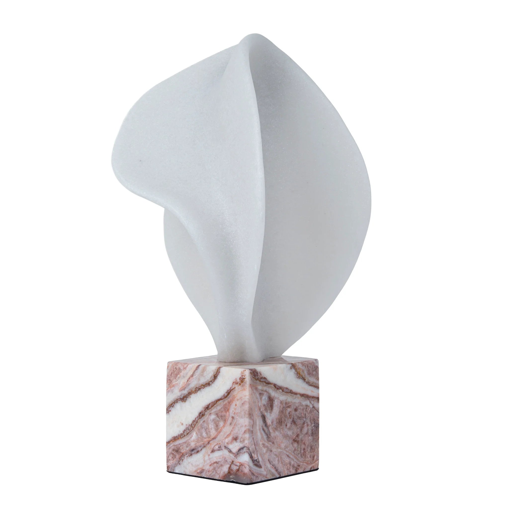 Showcasing Becerina Geometric Marble Sculpture - Red Ochre AC12539-KM  by Calibre Furniturs