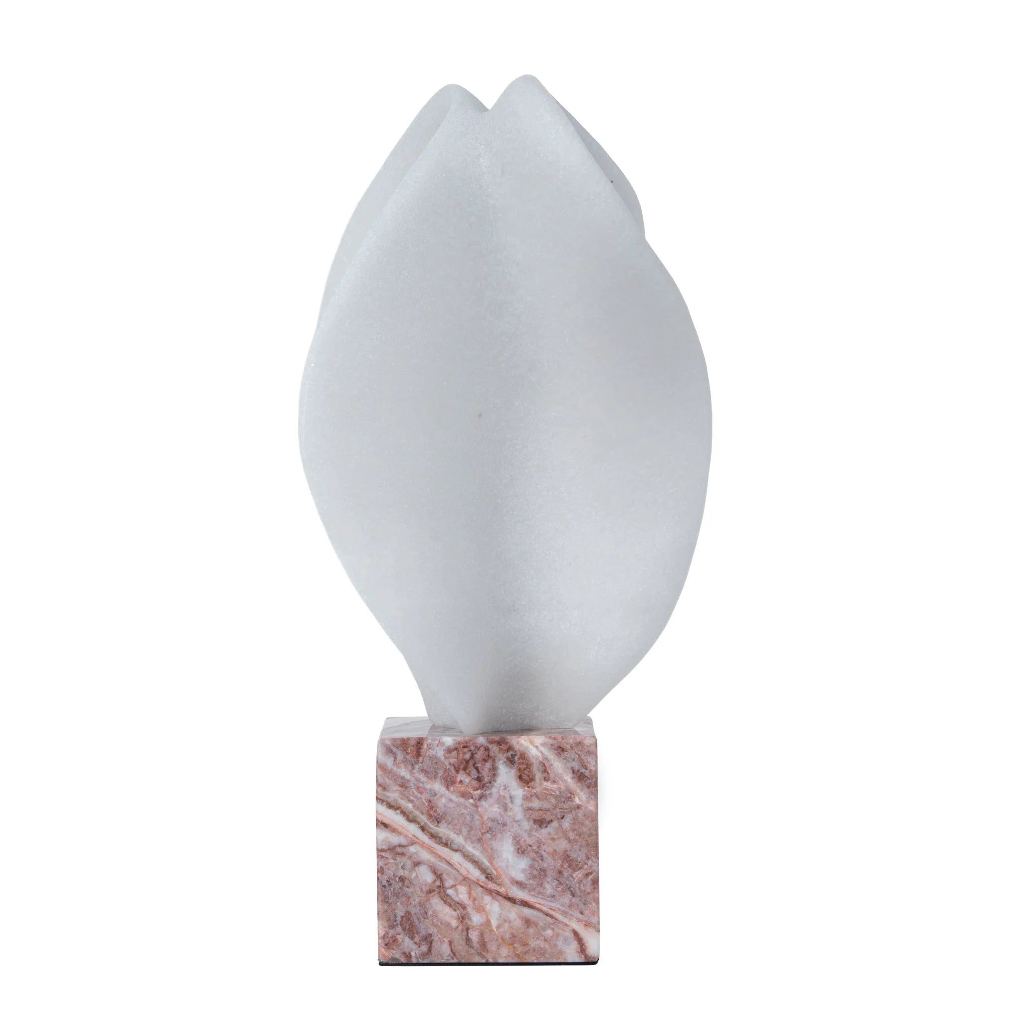 Showcasing Becerina Geometric Marble Sculpture - Red Ochre AC12539-KM  by Calibre Furniturs