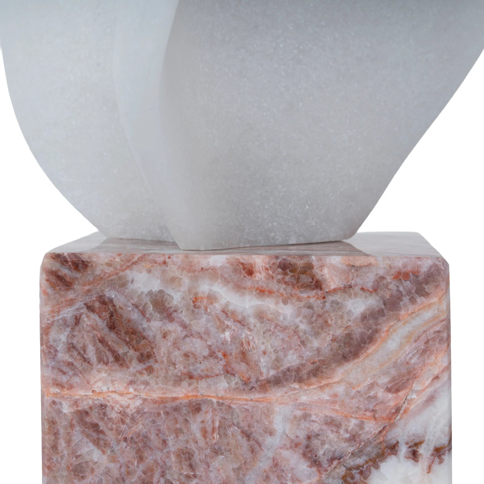 Becerina Geometric Marble Sculpture - Red Ochre