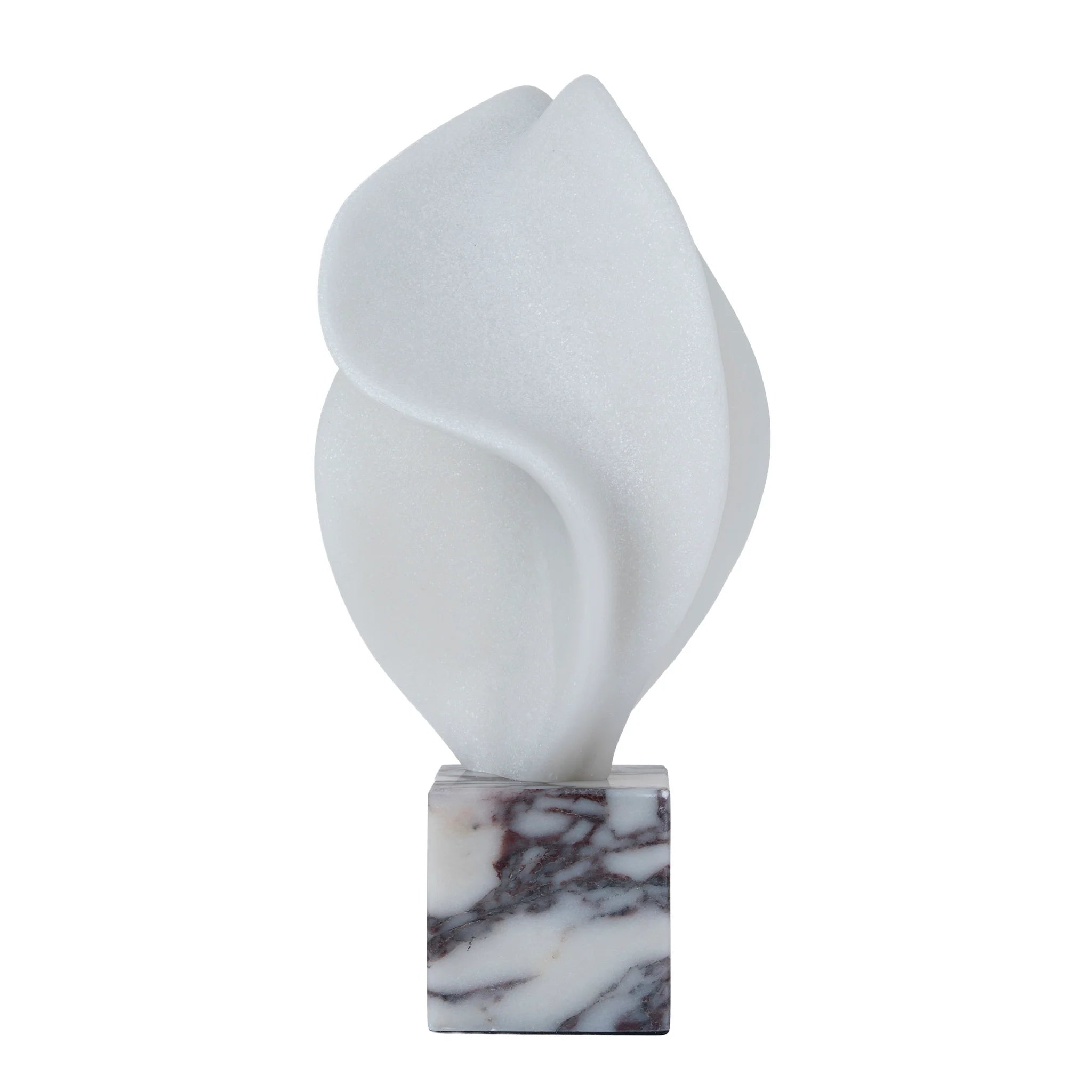 Showcasing Nivana Geometric Marble Sculpture - Bulgari White AC12540-KM  by Calibre Furniturs