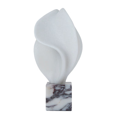 Showcasing Nivana Geometric Marble Sculpture - Bulgari White AC12540-KM  by Calibre Furniturs
