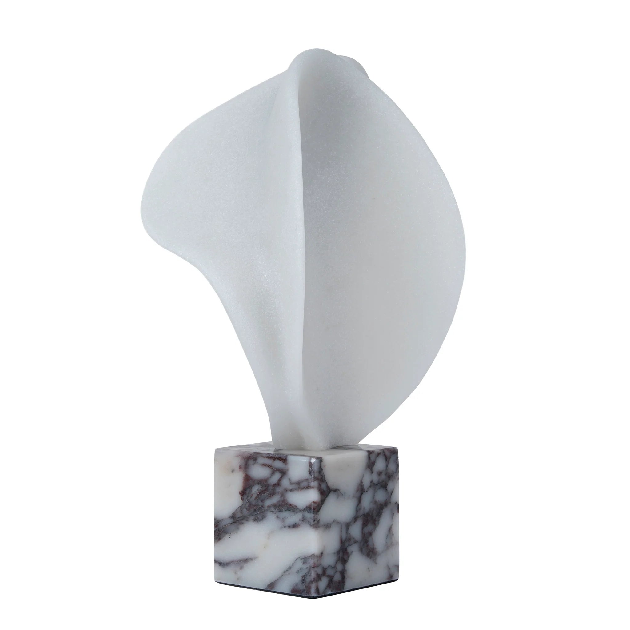 Showcasing Nivana Geometric Marble Sculpture - Bulgari White AC12540-KM  by Calibre Furniturs