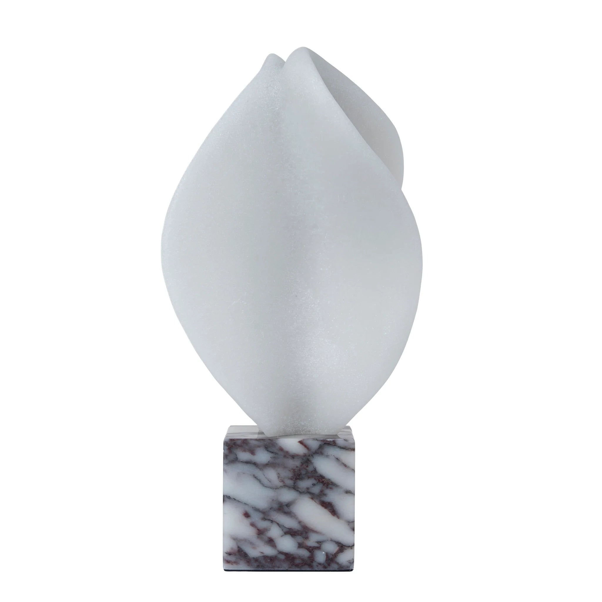 Showcasing Nivana Geometric Marble Sculpture - Bulgari White AC12540-KM  by Calibre Furniturs