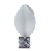 Showcasing Nivana Geometric Marble Sculpture - Bulgari White AC12540-KM  by Calibre Furniturs