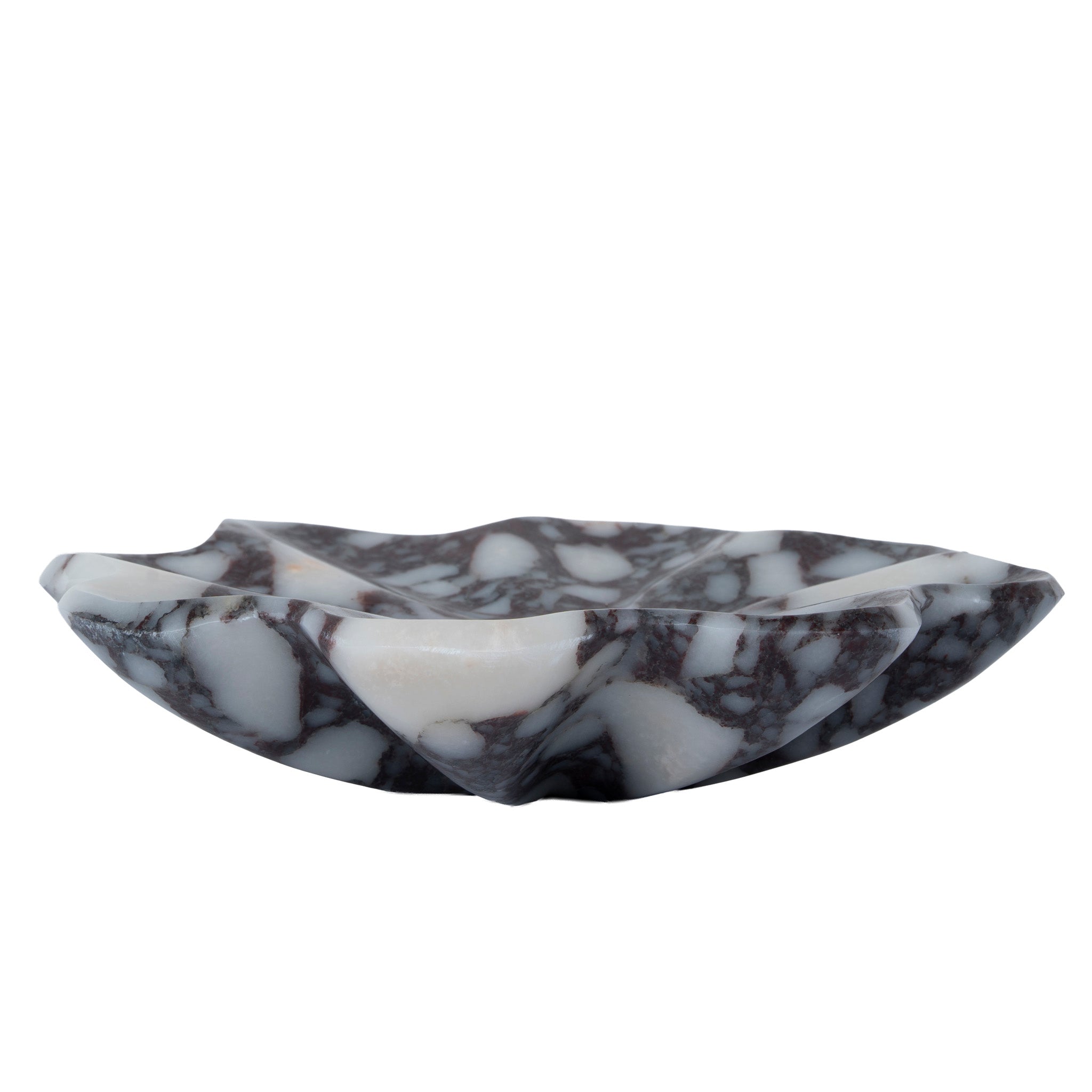 CAC12542-KM Sculptural Marble Tray - Bulgari Purple