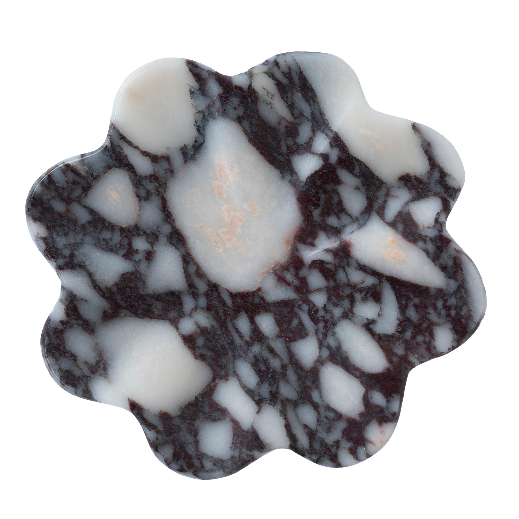 Sculptural Marble Tray - Bulgari Purple