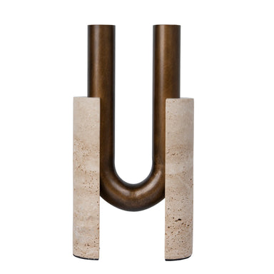 Showcasing Nenara U-Shape Vase - Darkend Bronze AC12651-KM Vase by Calibre Furniturs