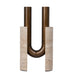 Showcasing Nenara U-Shape Vase - Darkend Bronze AC12651-KM Vase by Calibre Furniturs