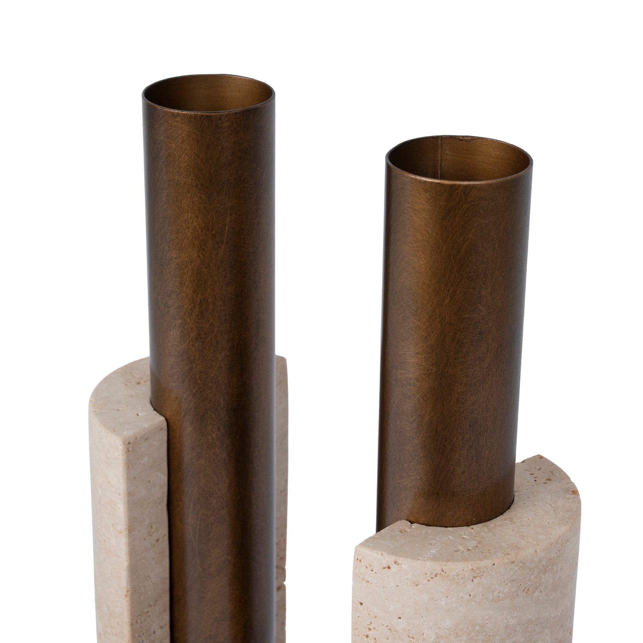 CAC12651-KM  U-Shape Vase - Darkend Bronze