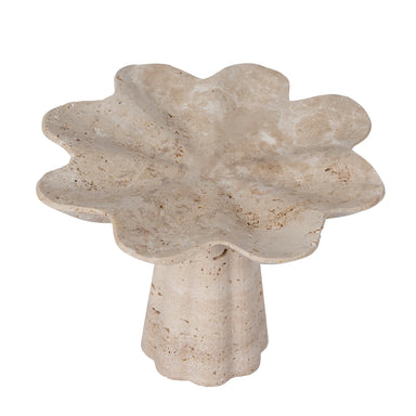 Showcasing Ditocora Petal Shaped Travertine Vase - Beige AC12652-KM Vase by Calibre Furniturs