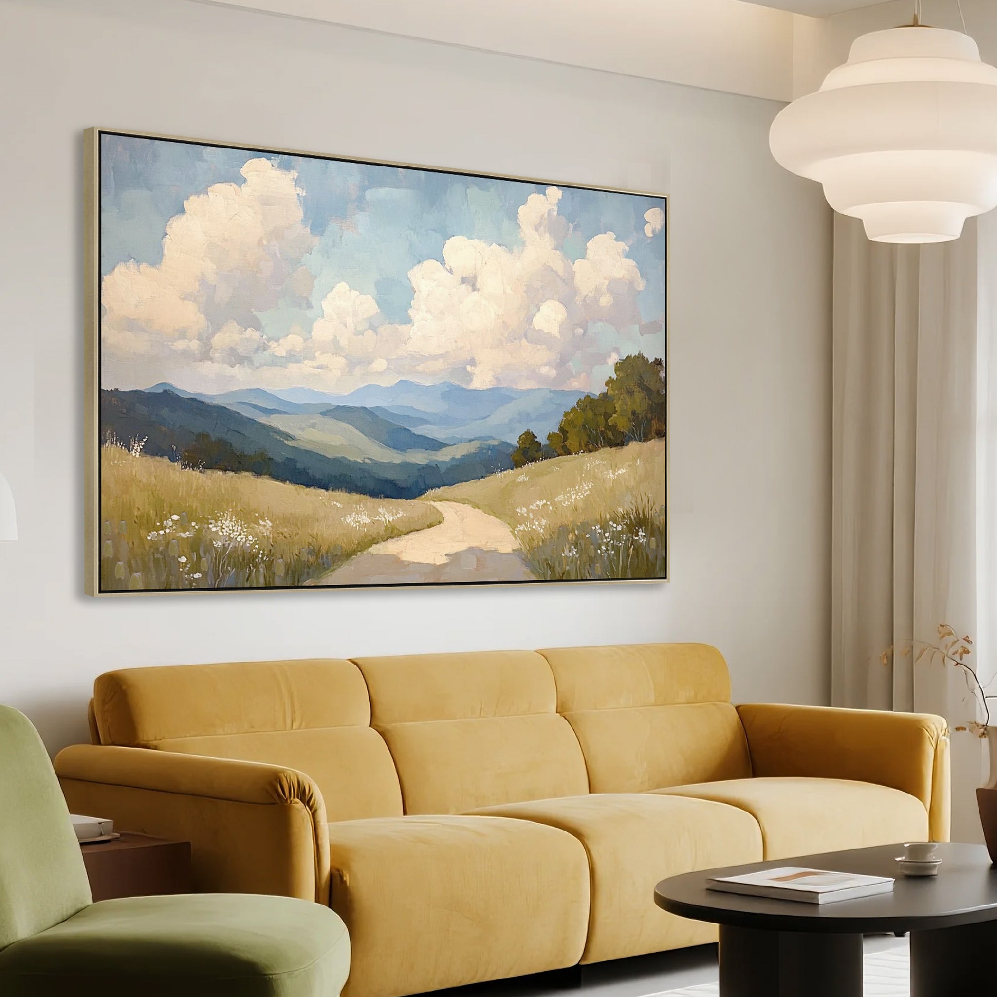 CAR12185-CLO 120 x 80cm Framed Canvas - Natural