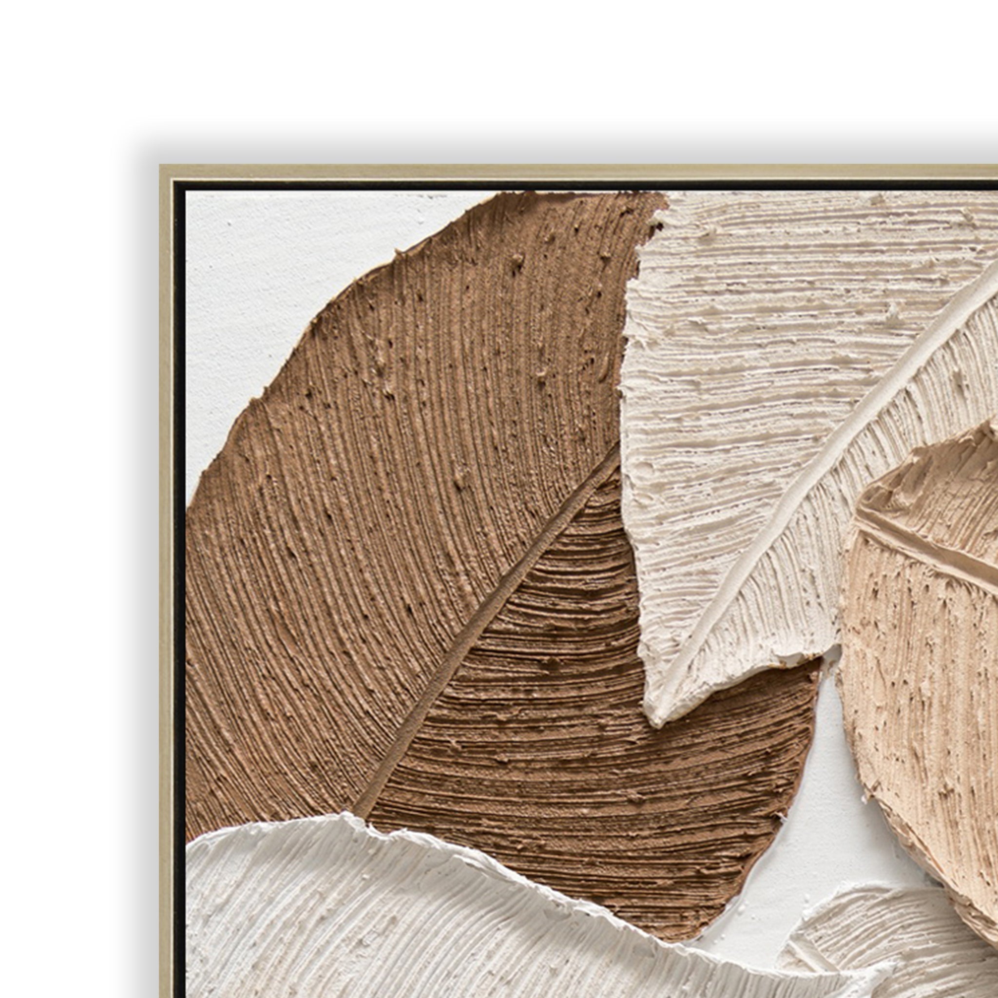 80 x 120cm Framed Canvas - Natural - Leafeon