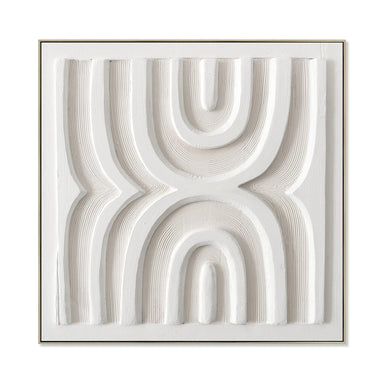Showcasing Rotovera 80 x 80cm Framed Canvas - Natural AR12191-CLO Artwork by Calibre Furniturs