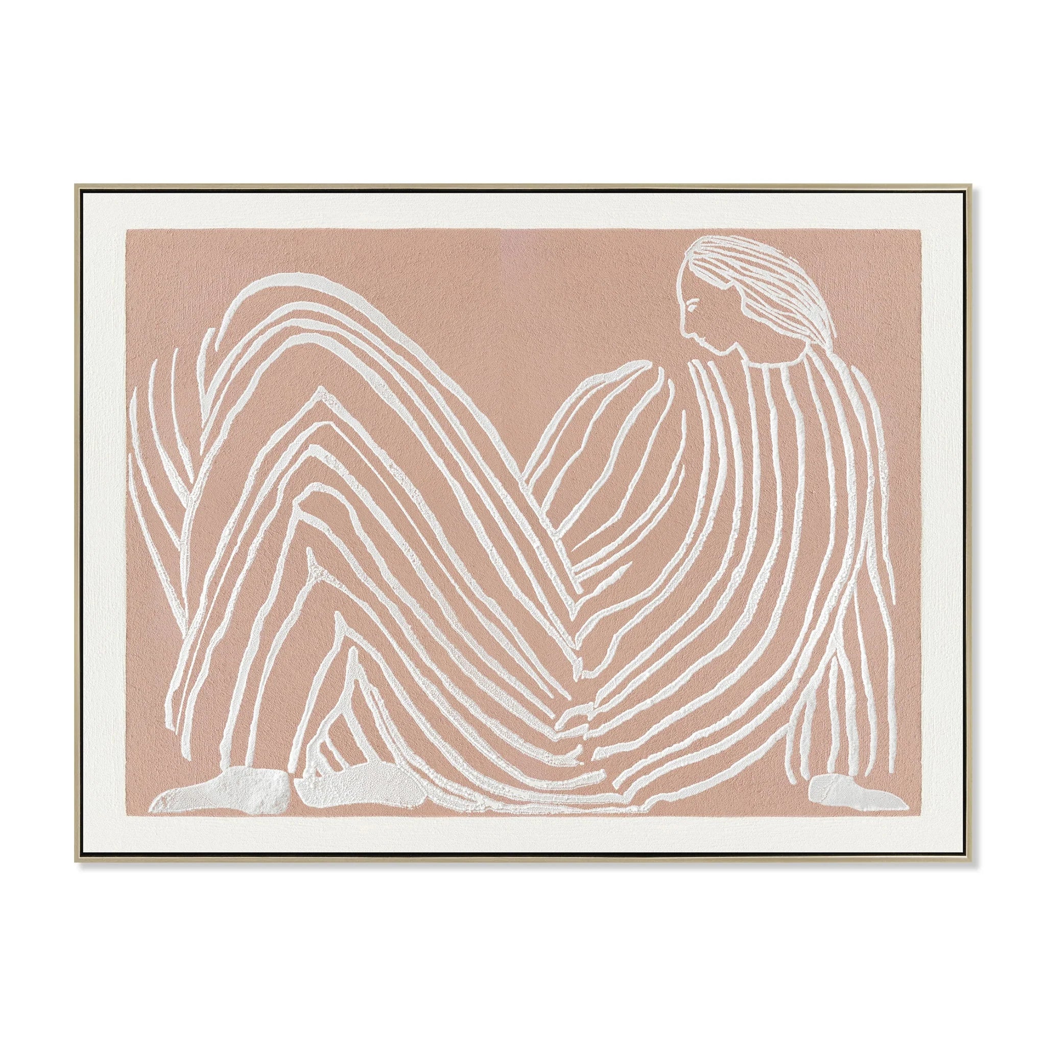 Showcasing Podora 80 x 60cm Framed Canvas - Natural AR12192-CLO Artwork by Calibre Furniturs