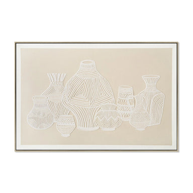 Showcasing Radovela 120 x 80cm Framed Canvas - Natural AR12198-CLO Artwork by Calibre Furniturs
