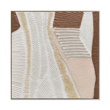 Showcasing Nopera 100 x 100cm Framed Canvas - Natural AR12199-CLO Artwork by Calibre Furniturs