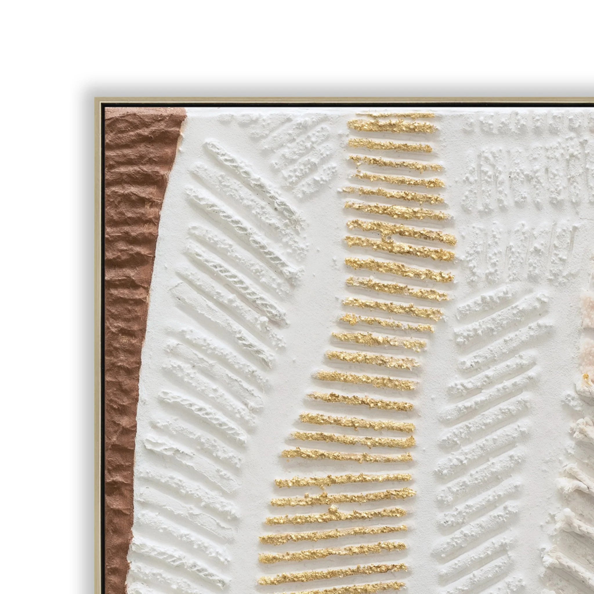 Showcasing Batoria 100 x 100cm Framed Canvas - Natural AR12200-CLO Artwork by Calibre Furniturs