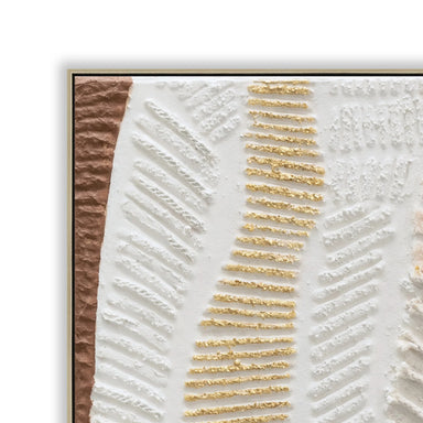 Showcasing Batoria 100 x 100cm Framed Canvas - Natural AR12200-CLO Artwork by Calibre Furniturs