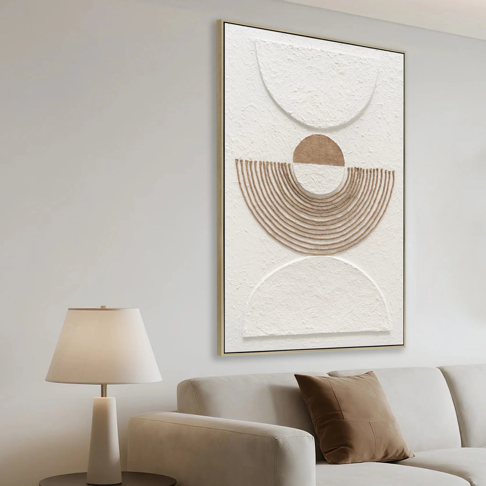 Showcasing Namino 80 x 120cm Framed Canvas - Natural AR12205-CLO Artwork by Calibre Furniturs