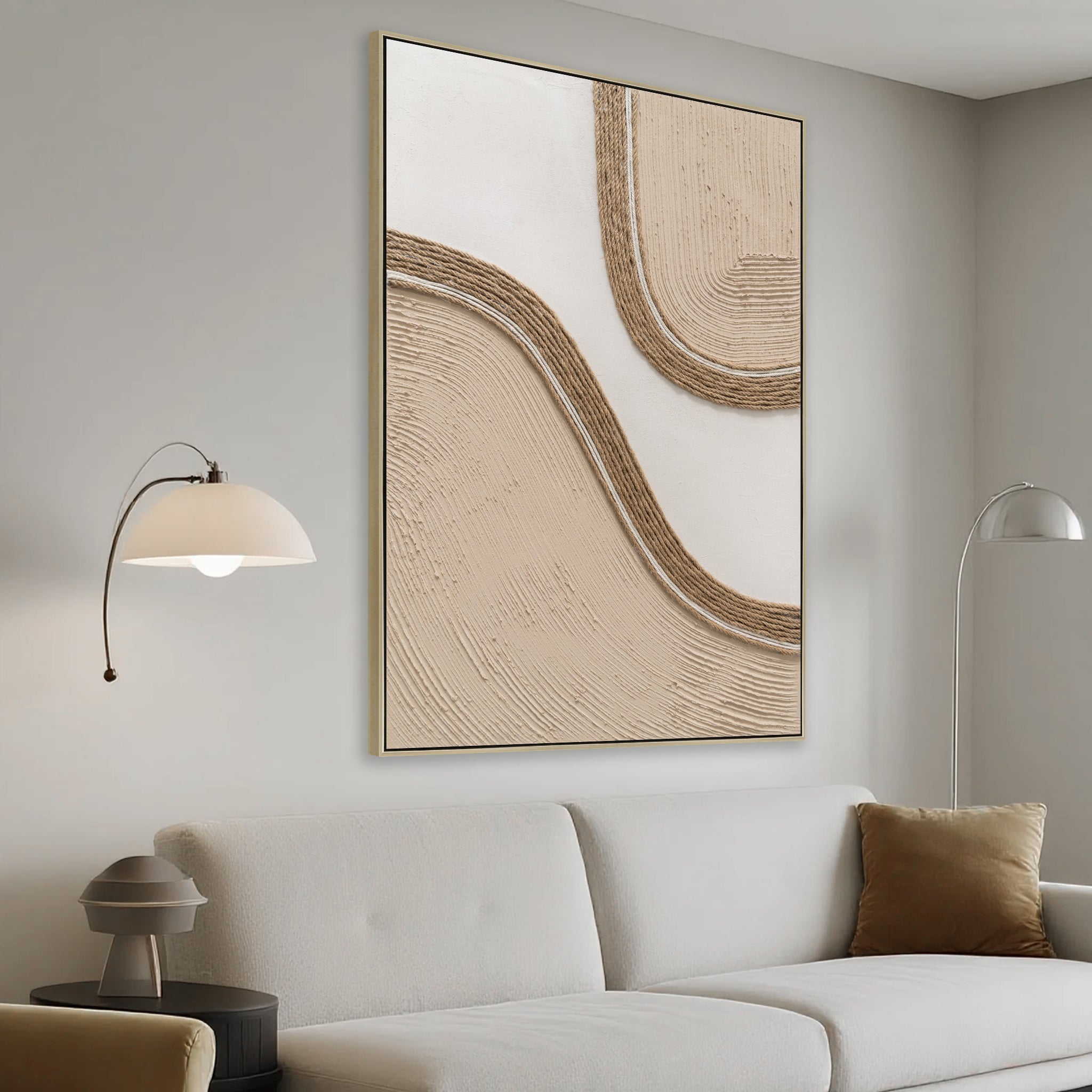 CAR12208-CLO 60 x 90cm Framed Canvas - Natural
