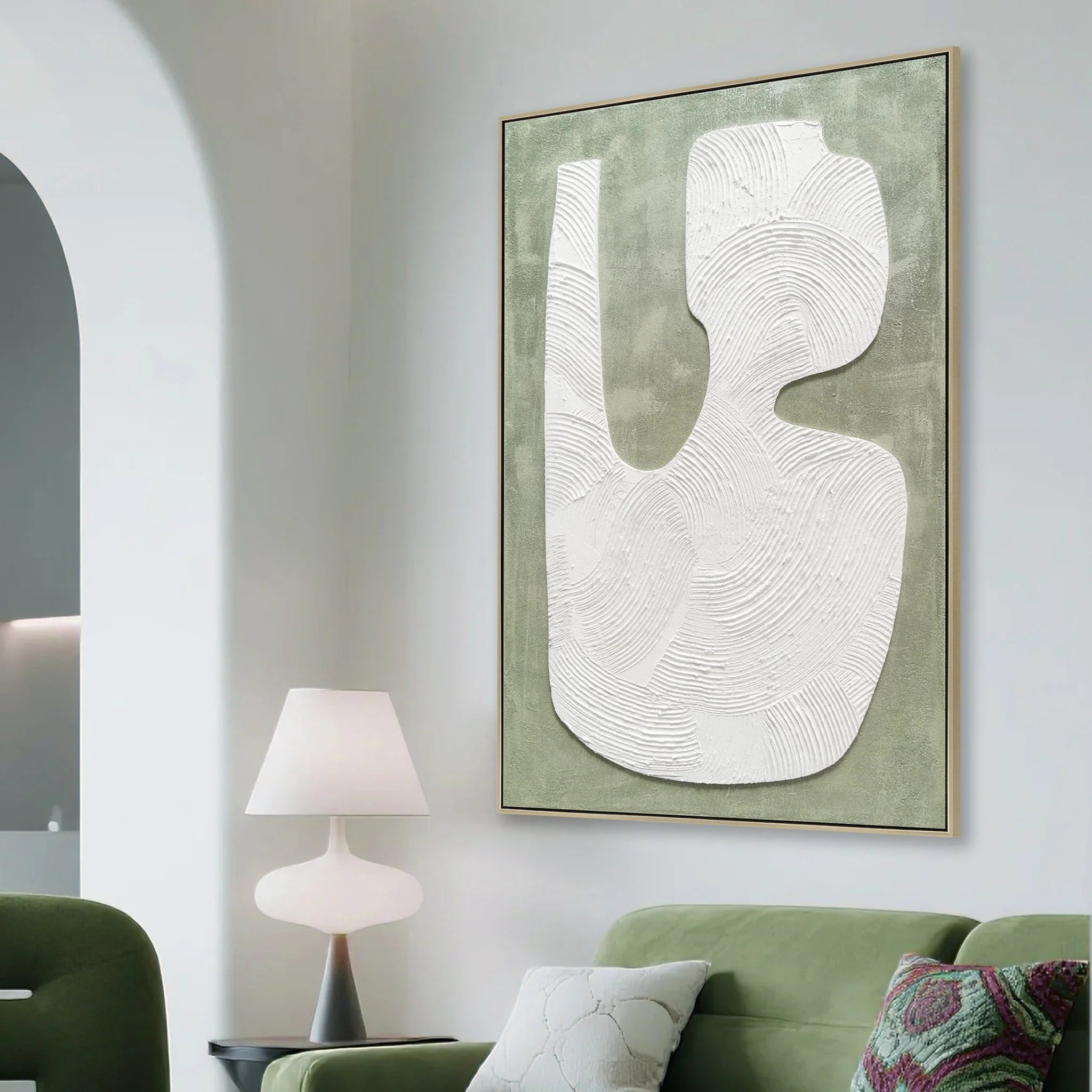 Showcasing Kimata 80 x 120cm Framed Canvas - Natural AR12209-CLO Artwork by Calibre Furniturs