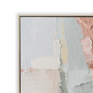 Showcasing Motacora 100 x 100cm Framed Canvas - Natural AR12214-CLO Artwork by Calibre Furniturs