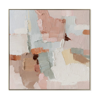 Showcasing Motacora 100 x 100cm Framed Canvas - Natural AR12214-CLO Artwork by Calibre Furniturs