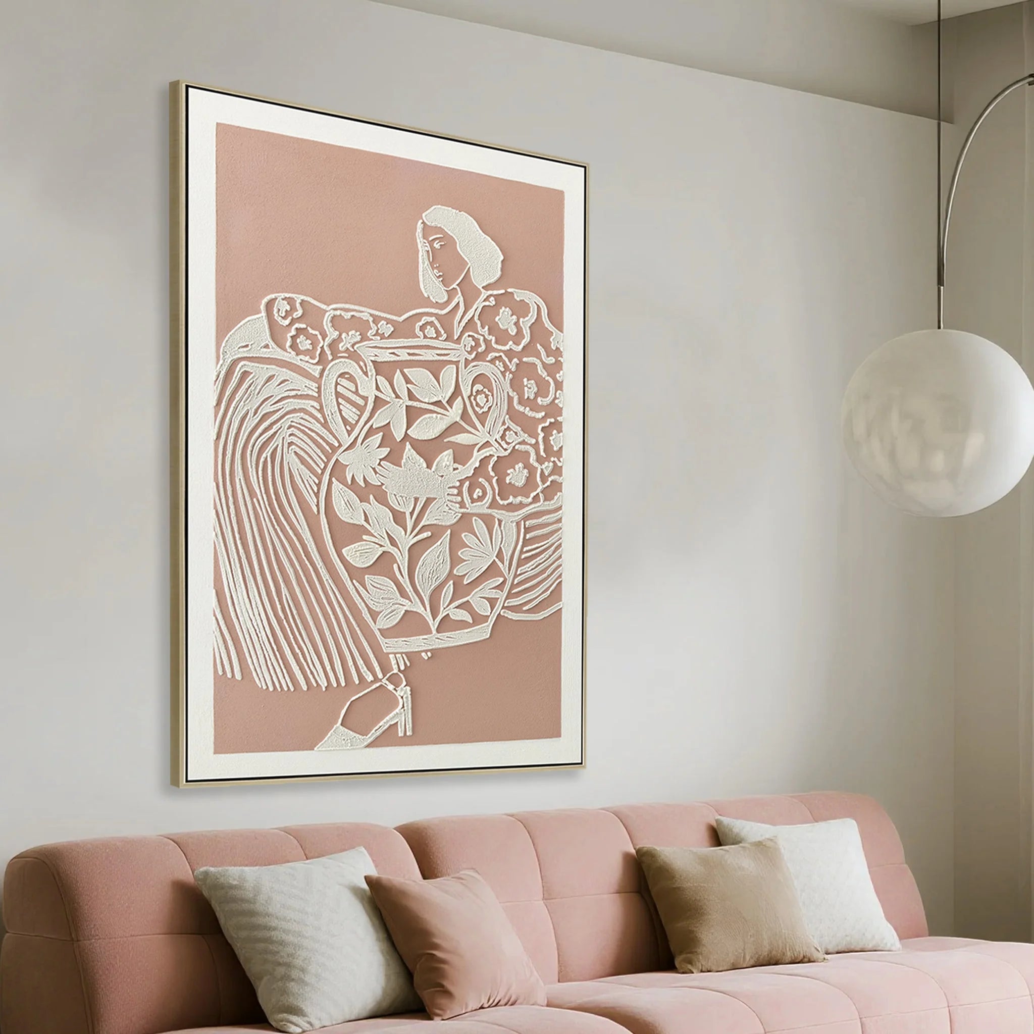 Showcasing Penenara 60 x 90cm Framed Canvas - Natural AR12216-CLO Artwork by Calibre Furniturs