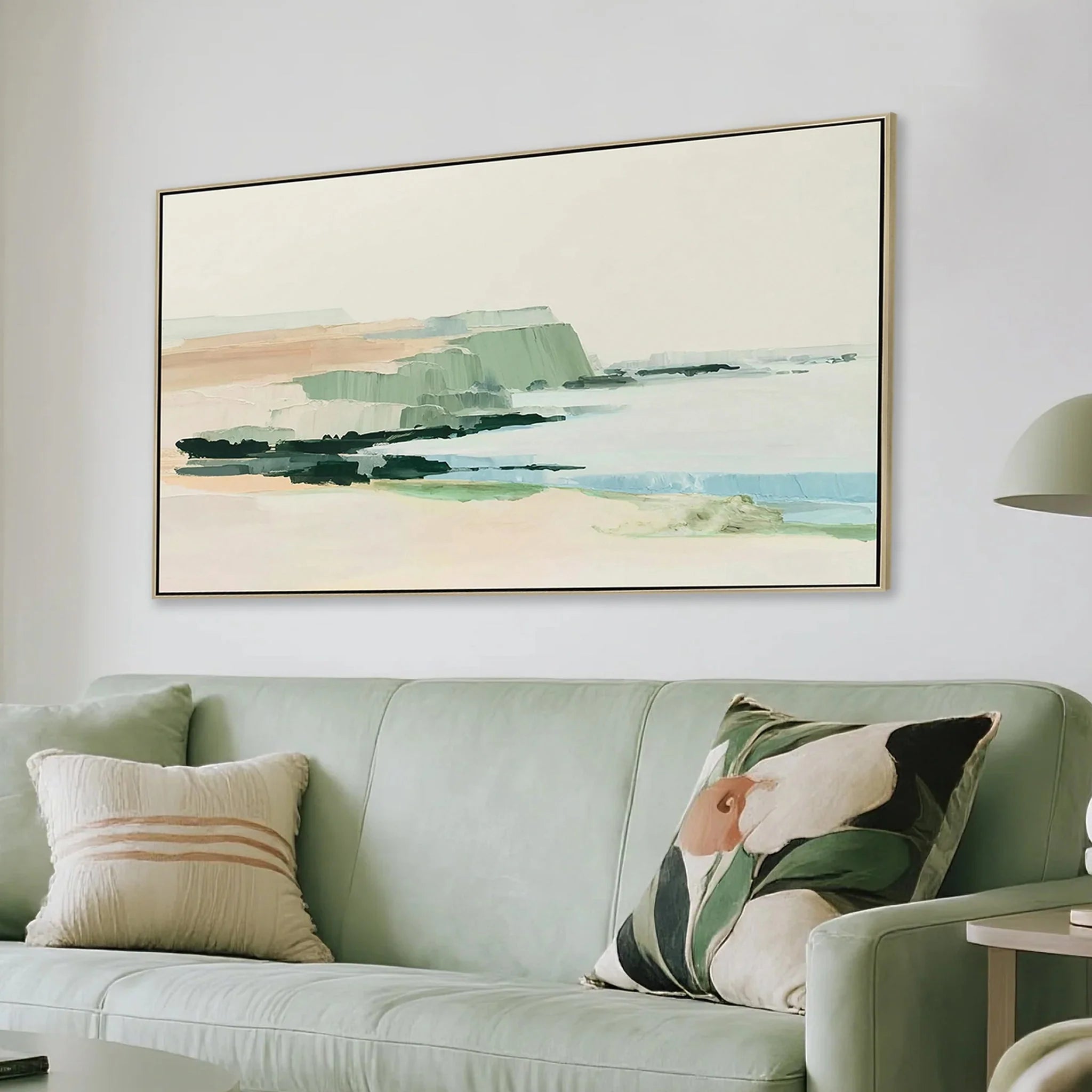 Showcasing Telovela 120 x 80cm Framed Canvas - Natural AR12220-CLO Artwork by Calibre Furniturs
