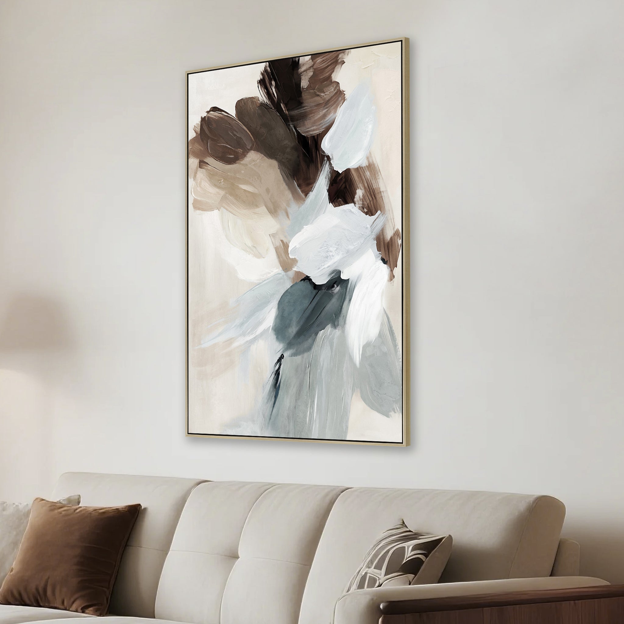 CAR12223-CLO 80 x 120cm Framed Canvas - Natural