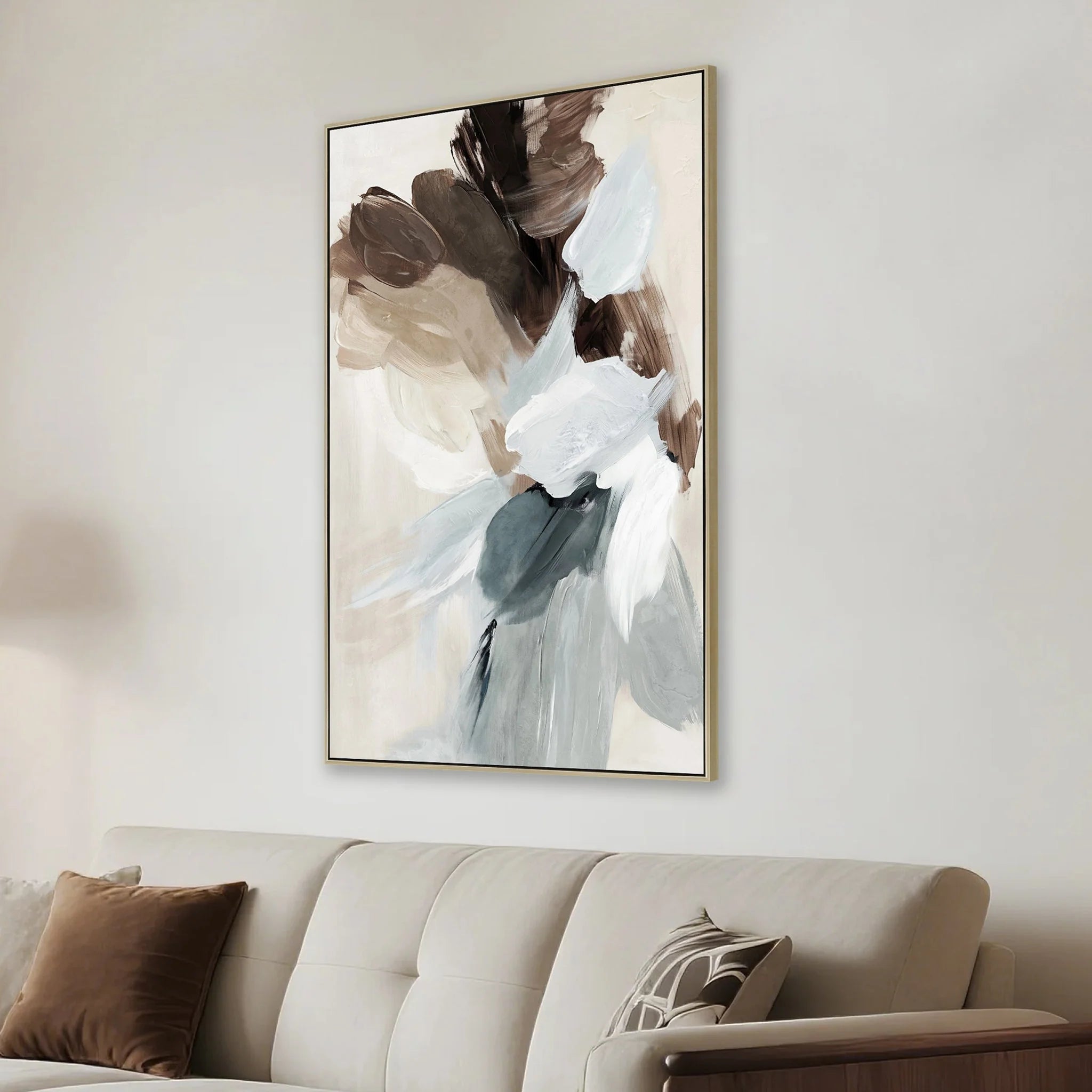 Showcasing Sobenara 80 x 120cm Framed Canvas - Natural AR12223-CLO Artwork by Calibre Furniturs