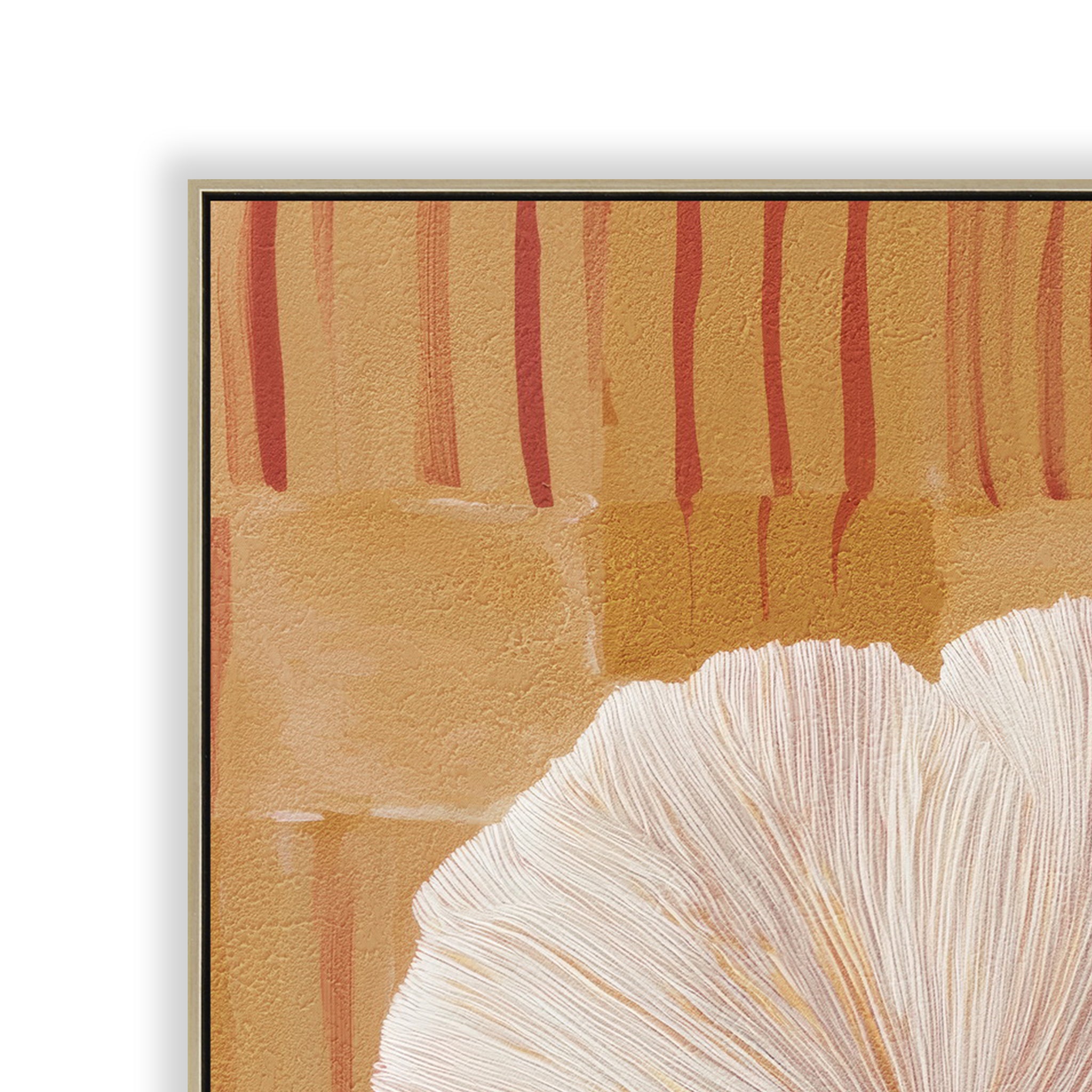 80 x 80cm Framed Canvas - Natural - Eternal Bloom