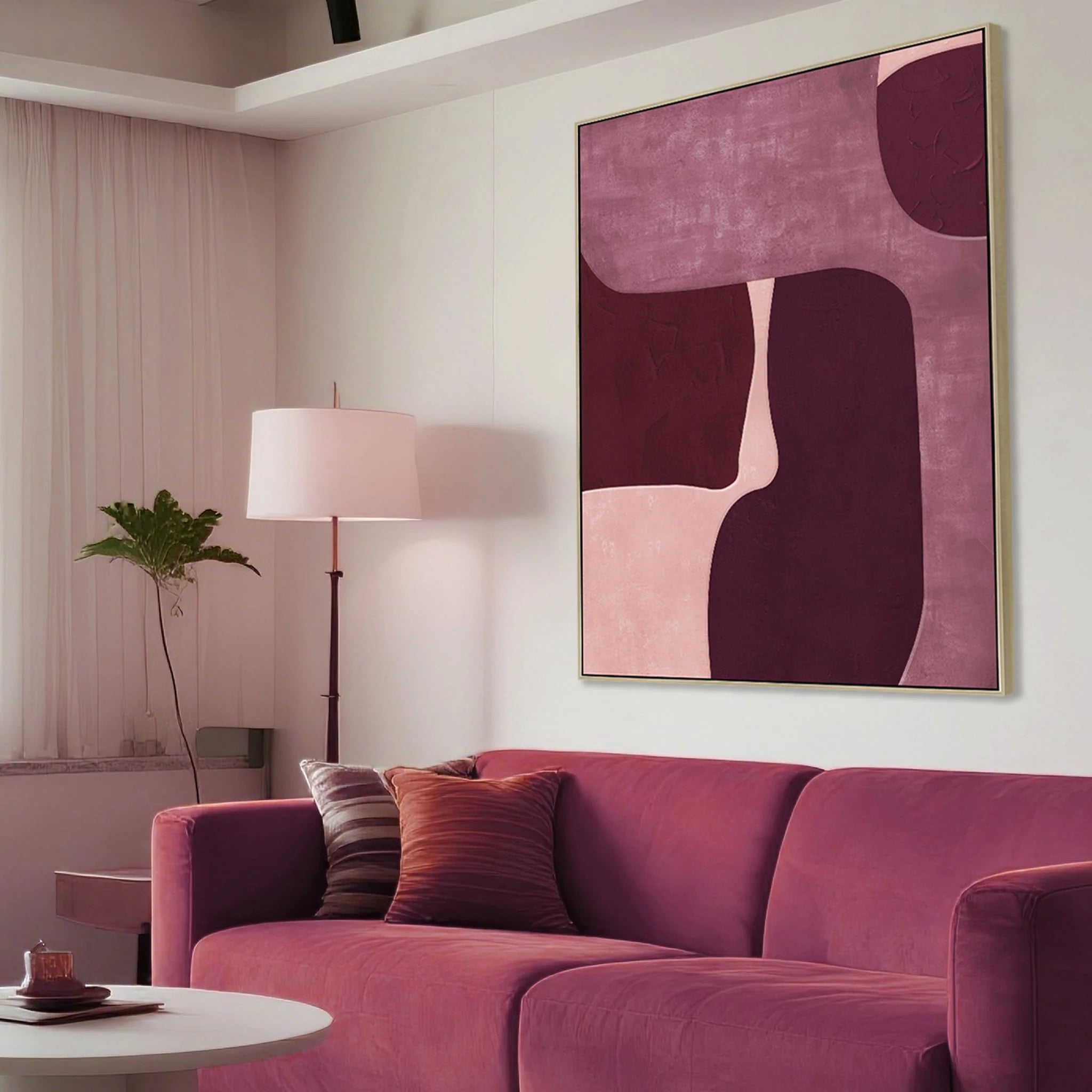 Showcasing Tolula 100 x 140cm Framed Canvas - Natural AR12226-CLO Artwork by Calibre Furniturs