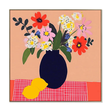 Showcasing Kilaro 60 x 60cm Framed Canvas - Natural AR12229-CLO Artwork by Calibre Furniturs