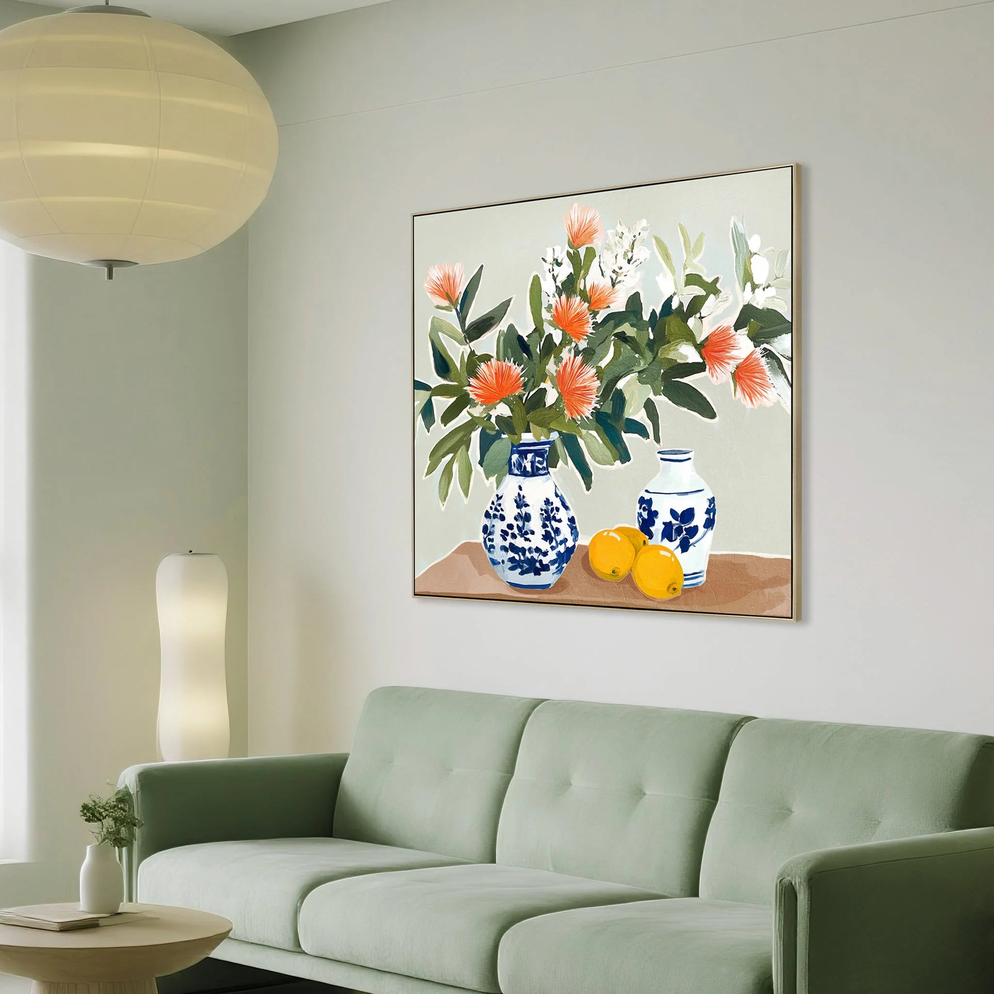 Showcasing Binatala 80 x 80cm Framed Canvas - Natural AR12230-CLO Artwork by Calibre Furniturs